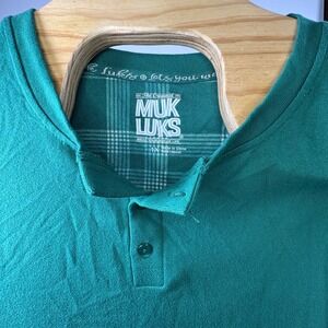 Muk Luks‎ Women's Butter Knit Lounge Pajama Set Green Buffalo Check Size 2X